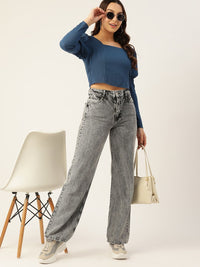 DressBerry Solid Crop Top