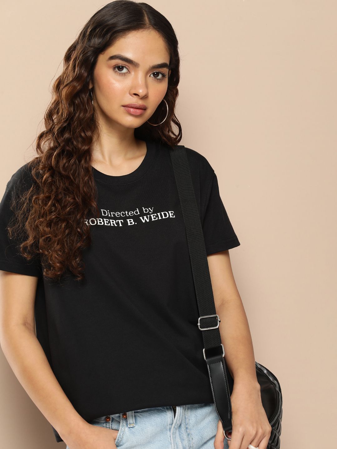 Difference of Opinion Women Typography Printed Boxy T-shirt