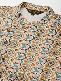SOJANYA Kurta Kelabu & Putih Lelaki dengan Churidar