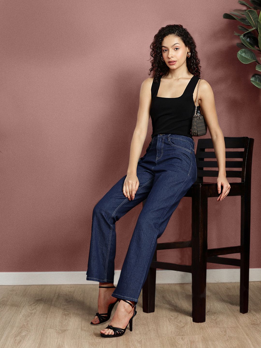 all about you Women Straight Fit High-Rise Stretchable Jeans