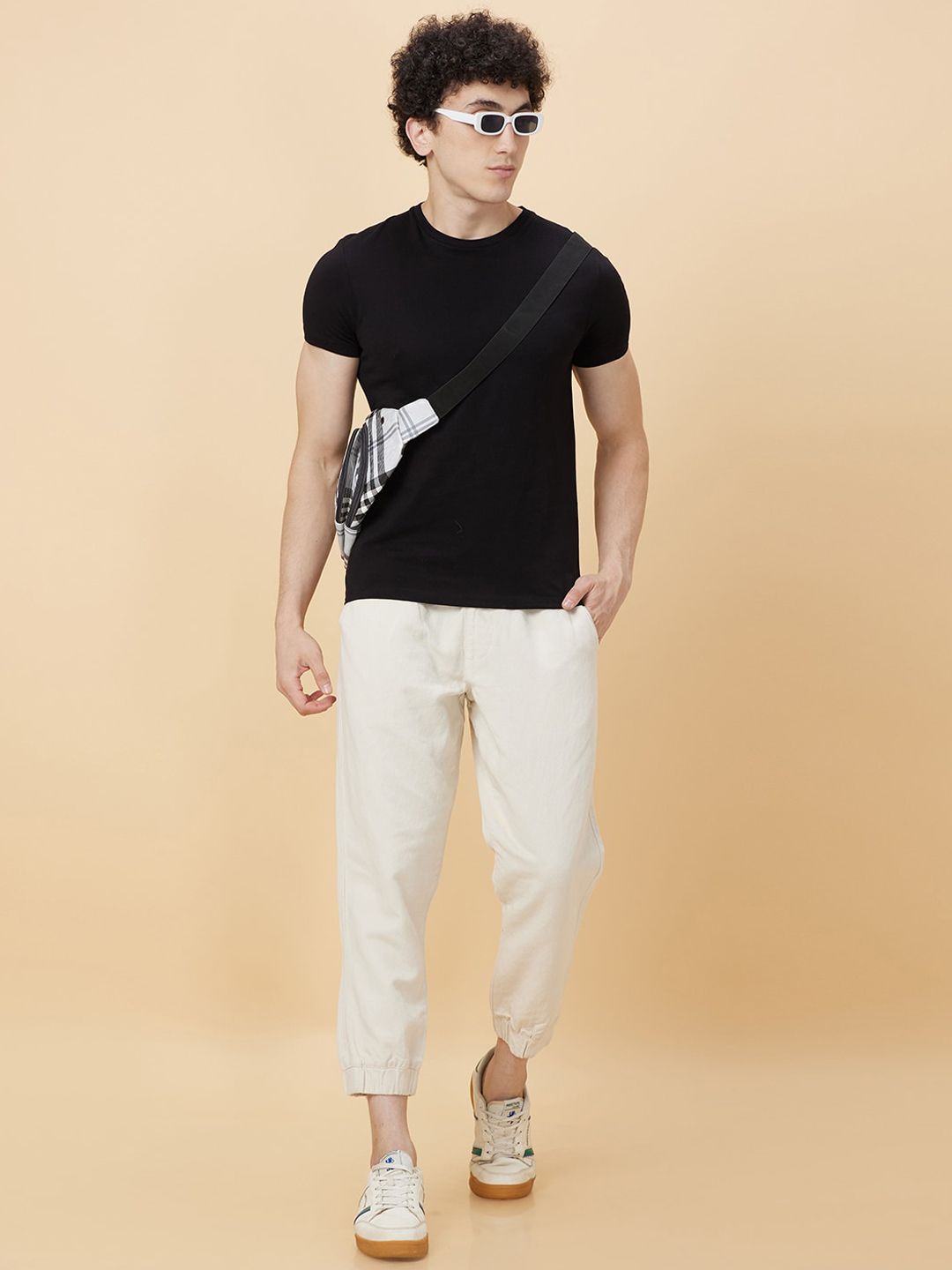 Being Human Men Slim Fit Mid-Rise Cropped Joggers