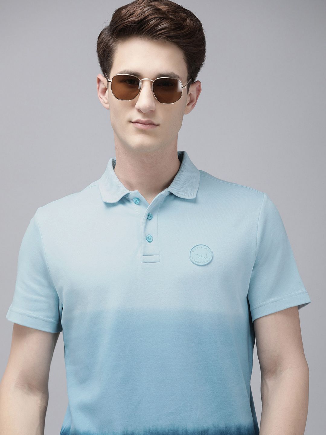THE BEAR HOUSE Ardor Edition Men Pure Cotton Dyed Polo Collar Slim Fit T-shirt