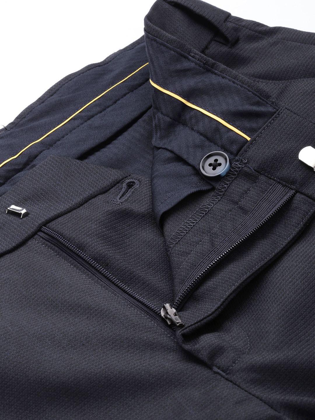 Raymond Men Textured Slim Fit Formal Trousers