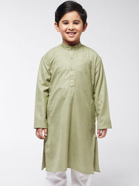 SOJANYA Boys Green Solid Kurta
