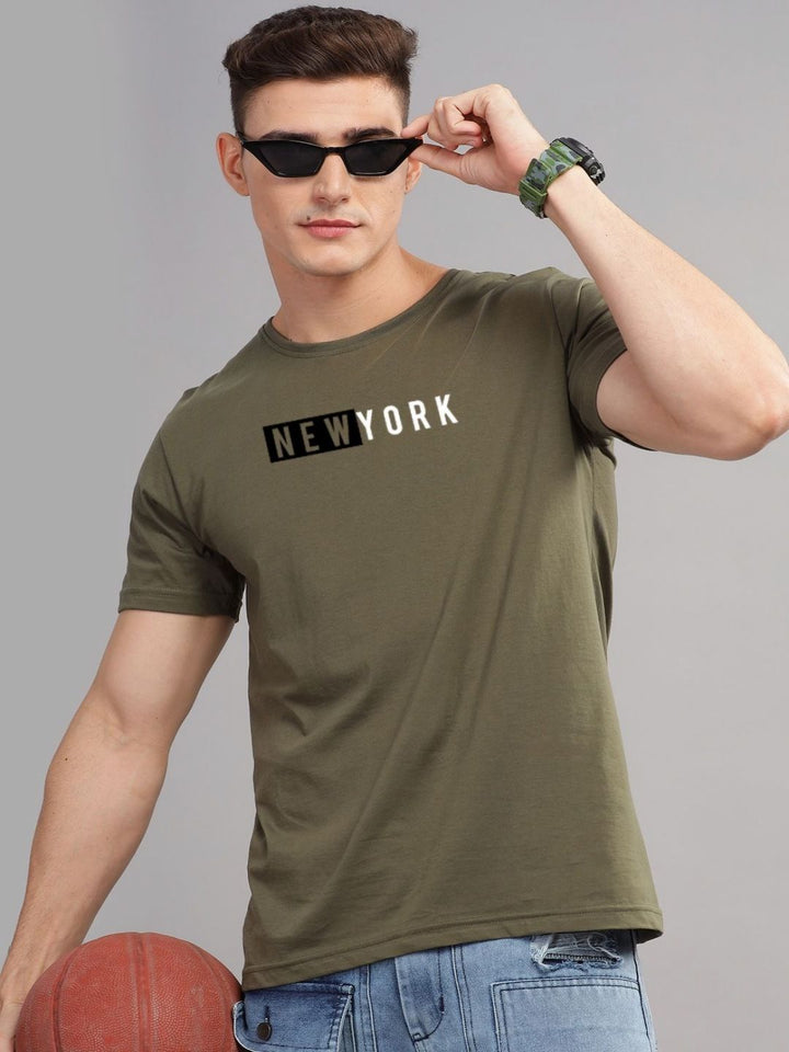 ADRO Men Typography Printed Raw Edge T-shirt
