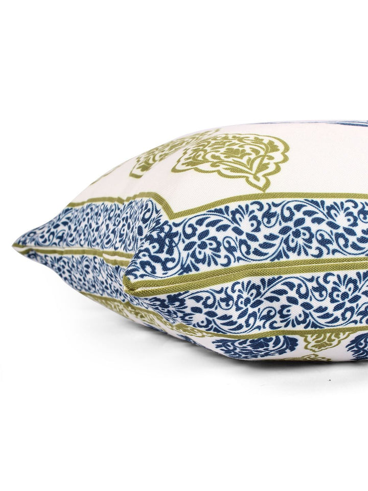STITCHNEST Blue & White 2 Pieces Ethnic Motifs Rectangle Cushion Covers