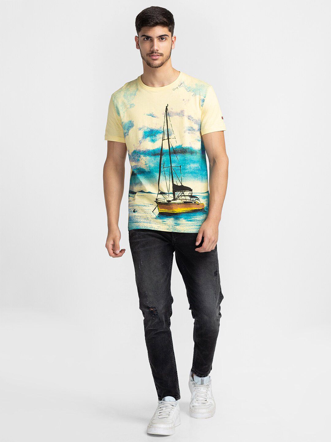 Being Human Graphic Printed Round Neck T-shirt