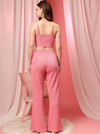 STREET 9 Shoulder Strap Sleeveless Crop Top With Trousers