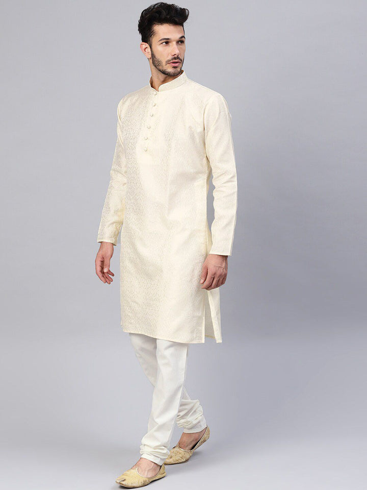 SOJANYA Kurta Tenun Motif Etnik Kolar Mandarin