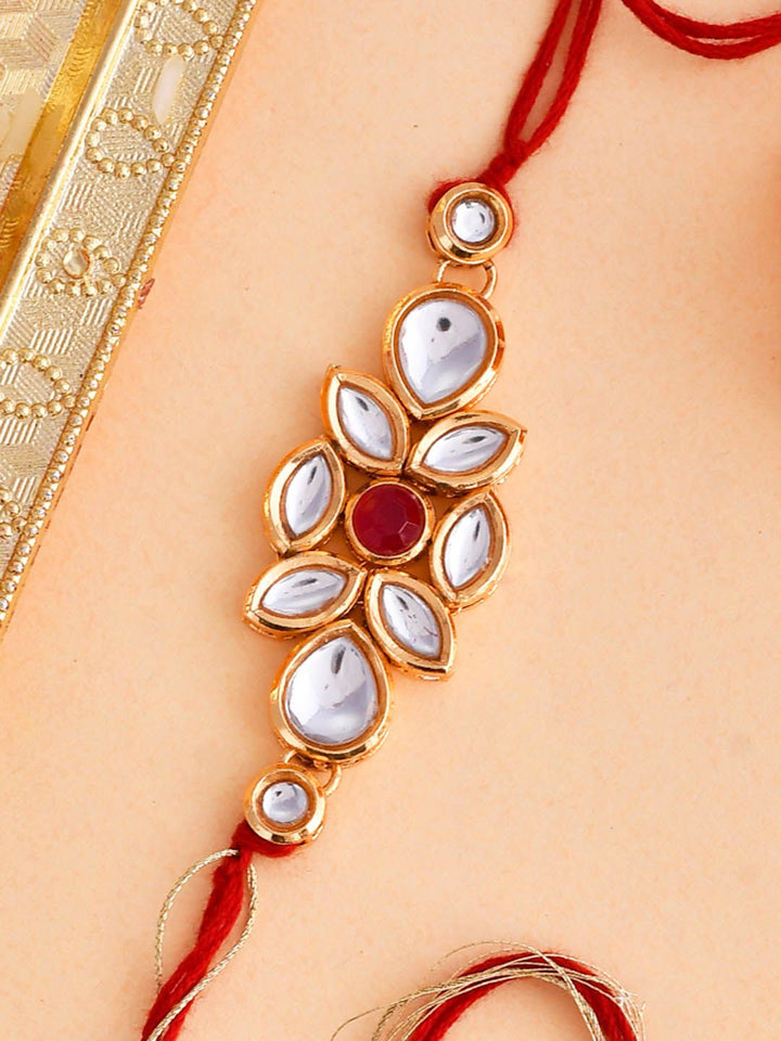 Voylla Ethnic Kundan Polki Thread Rakhi