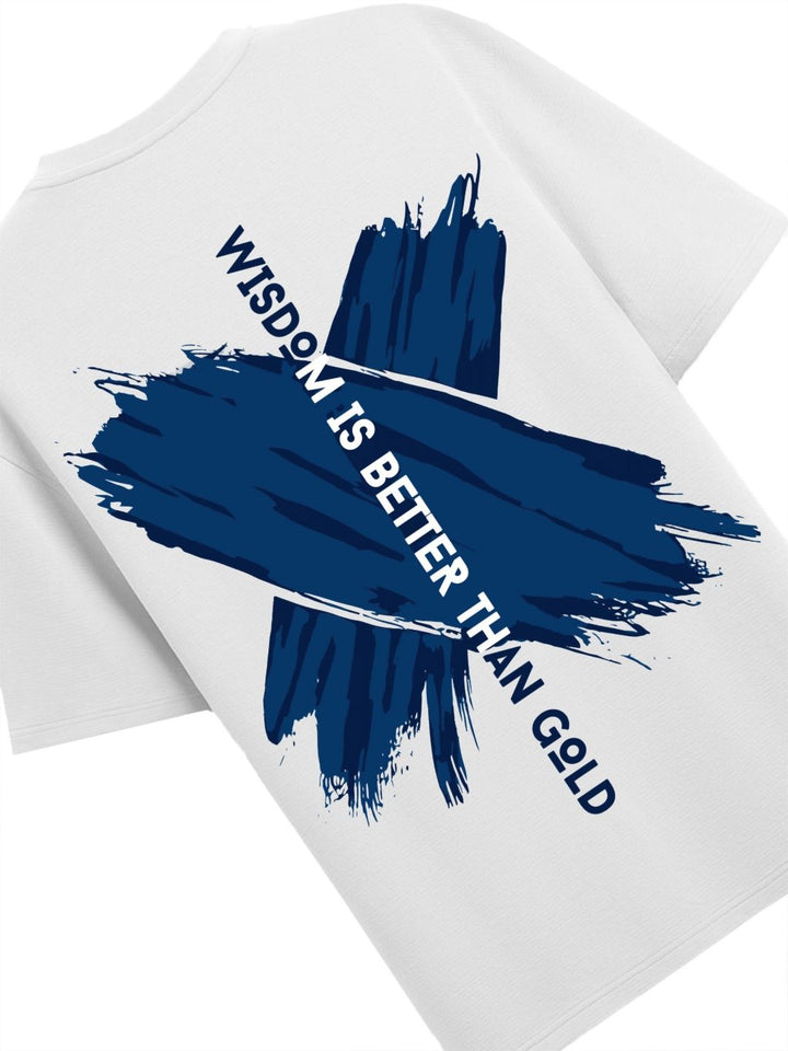 ADRO Men Typography Lengan Panjang Applique T-shirt