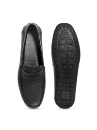 RARE RABBIT Men Saffian Textured Leather Formal Loafers