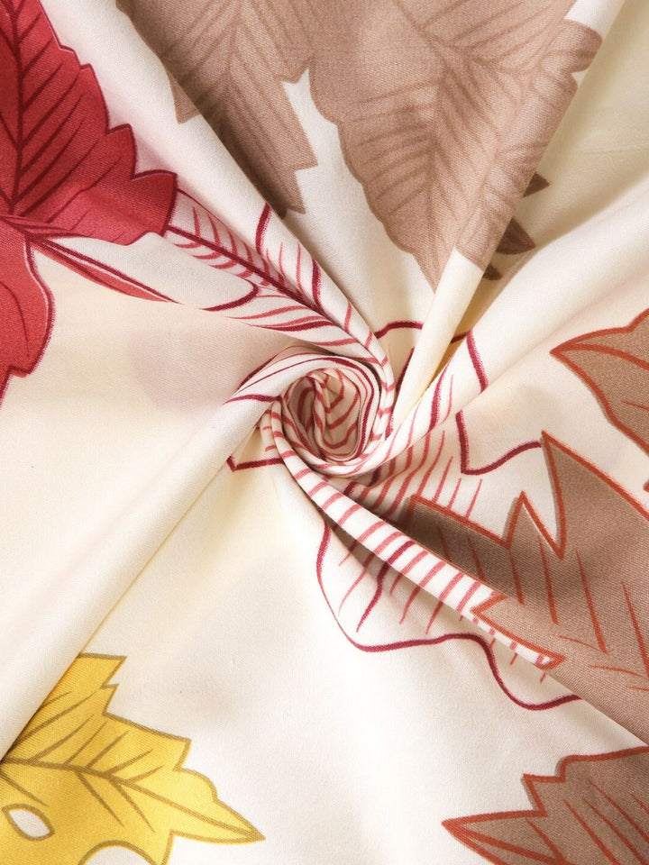 KLOTTHE White & Yellow Floral 300 TC 1 Double King Bedsheet with 2 Pillow Covers