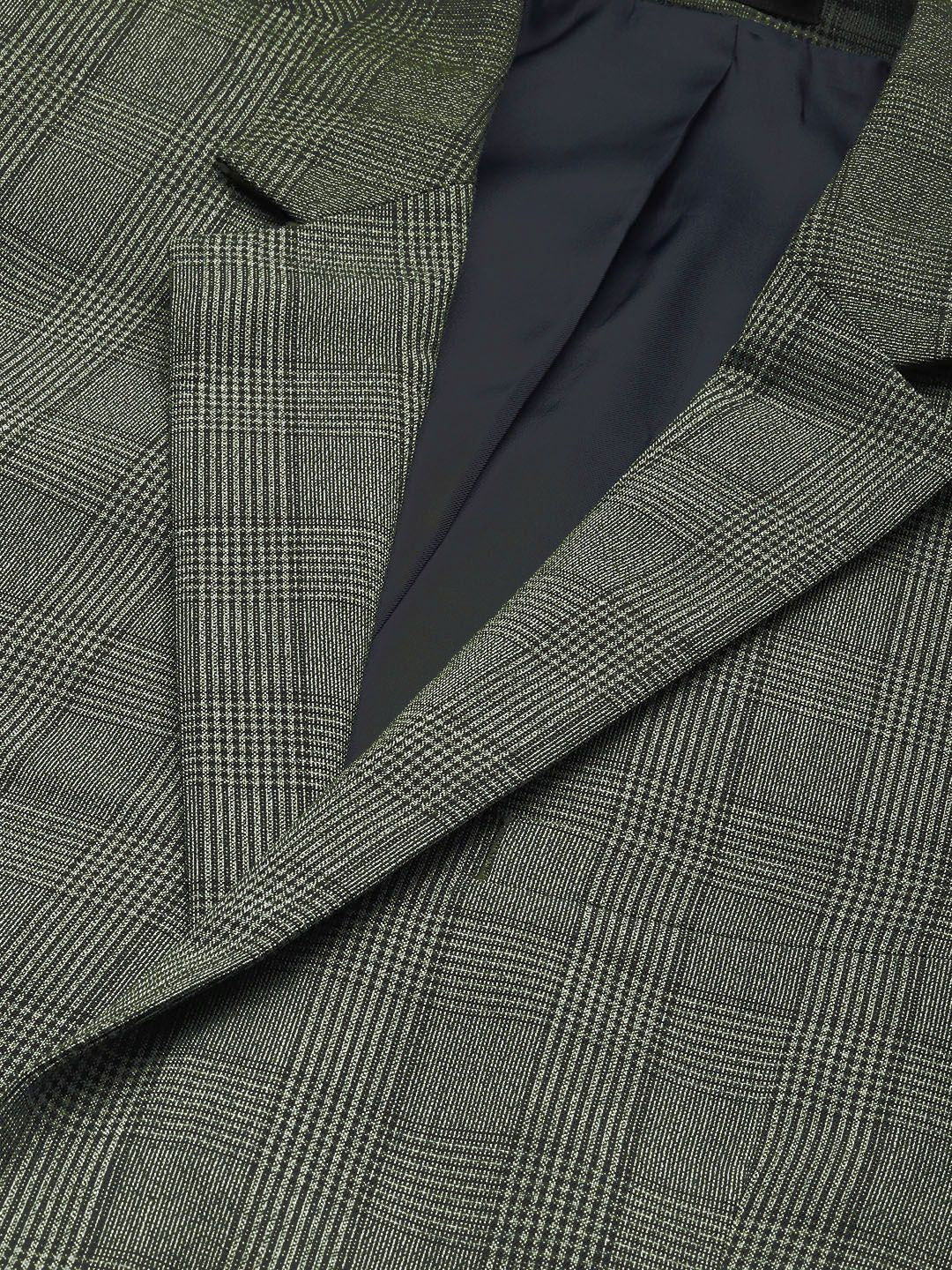 Park Avenue Slim Fit Checked Single-Breasted Formal Blazer