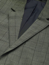 Park Avenue Slim Fit Checked Single-Breasted Formal Blazer