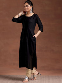 Libas Geometric Woven Design Sequinned Straight Kurta