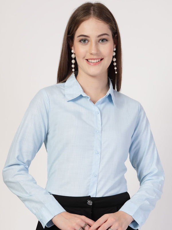 Style Quotient Women Smart Fit Solid Spread Collar Formal Shirt