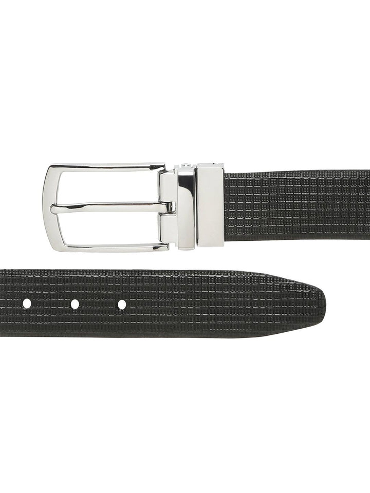 Teakwood Leathers Men Textured Leather Reversible Formal Belt