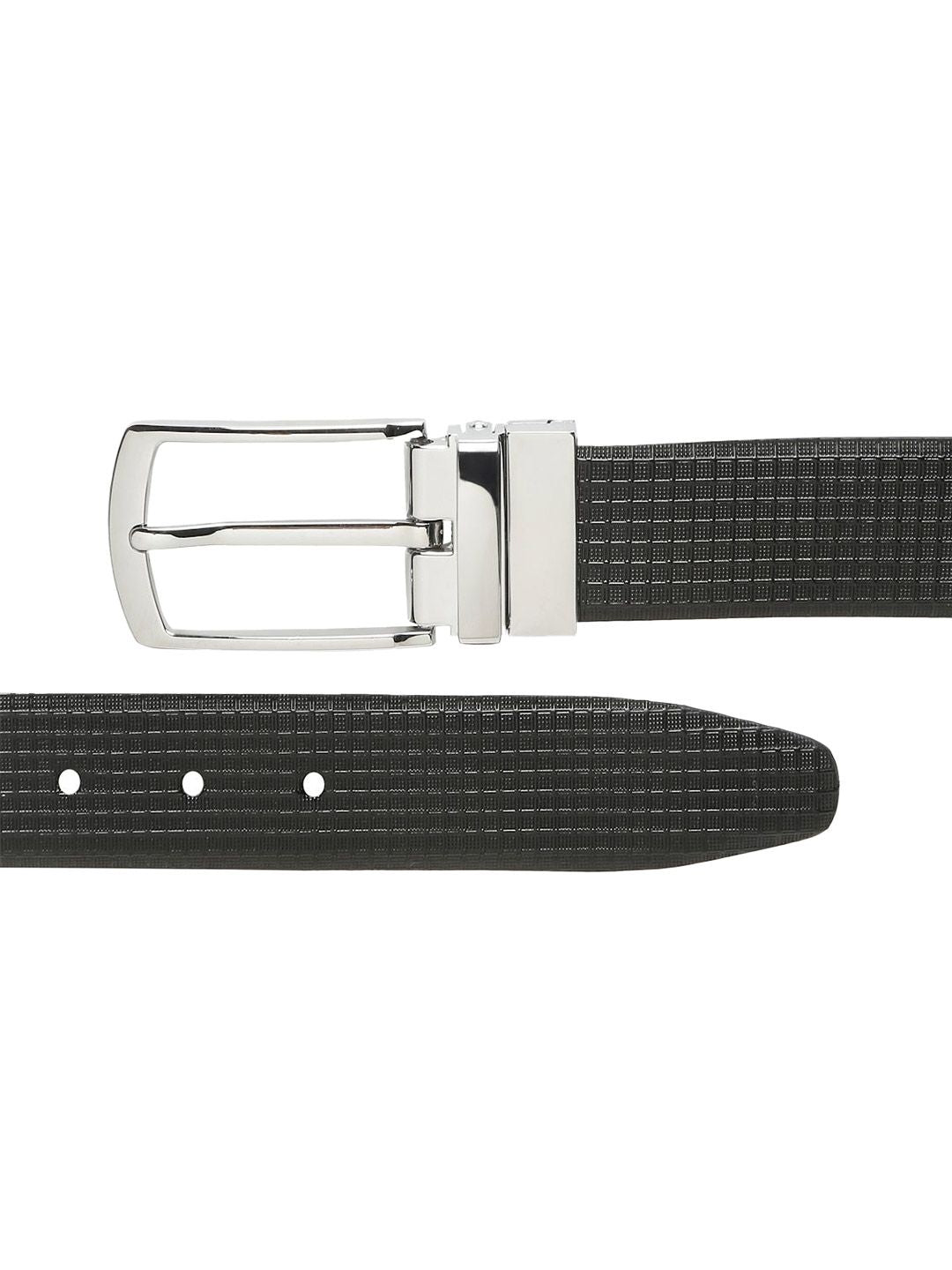 Teakwood Leathers Men Textured Leather Reversible Formal Belt
