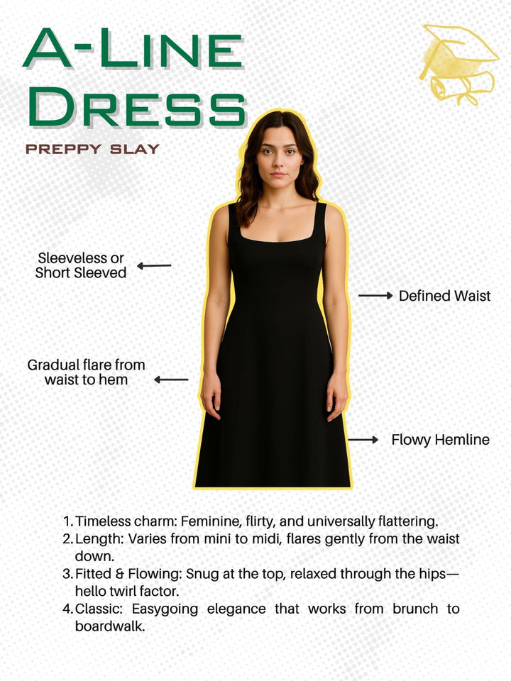 DressBerry A-Line Dress with Belt