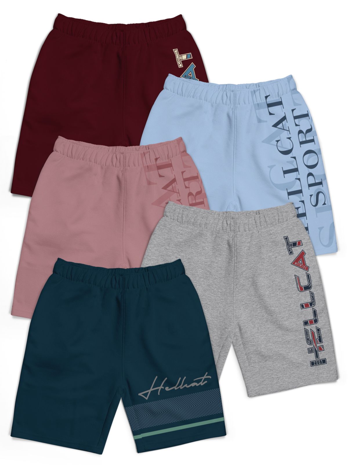HELLCAT Boys Typography Printed Shorts