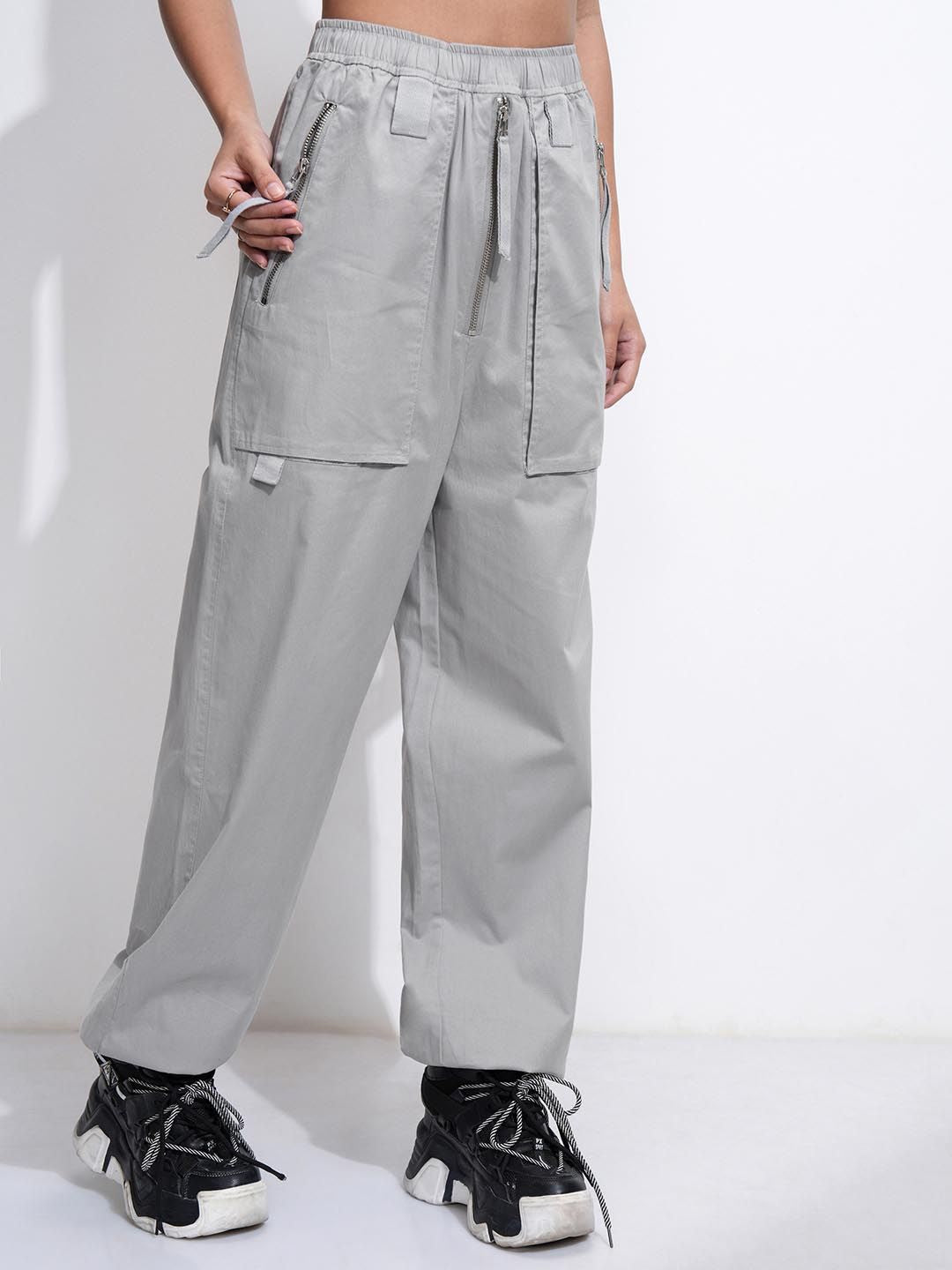 Tokyo Talkies Women Parachute Pant With Elastic Closures