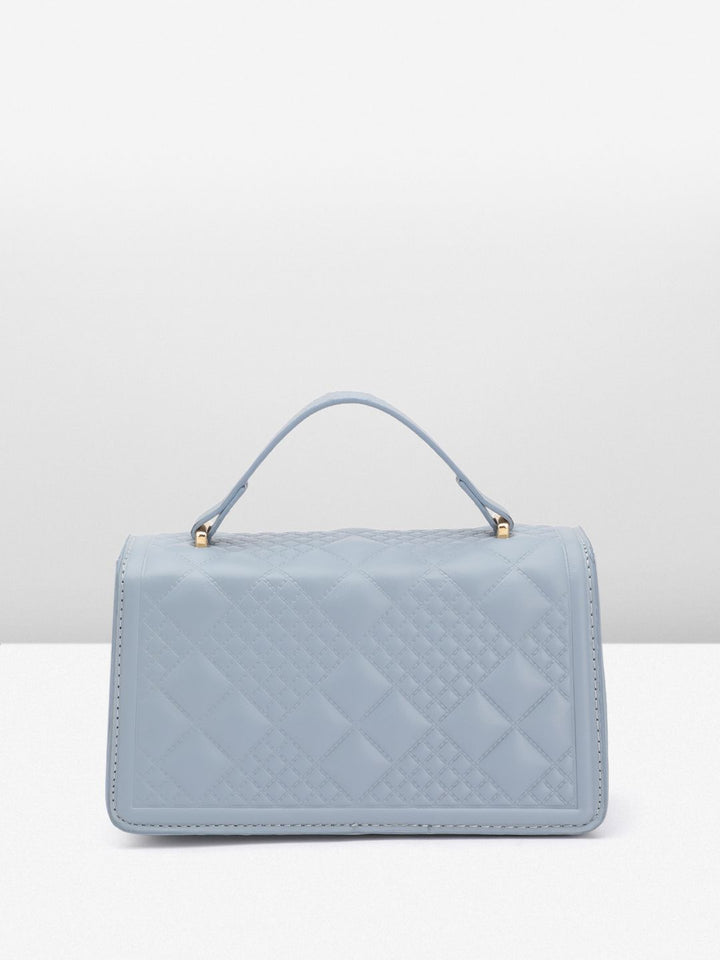 DressBerry Brand Logo Embossed Quilted Satchel