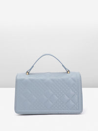 DressBerry Brand Logo Embossed Quilted Satchel