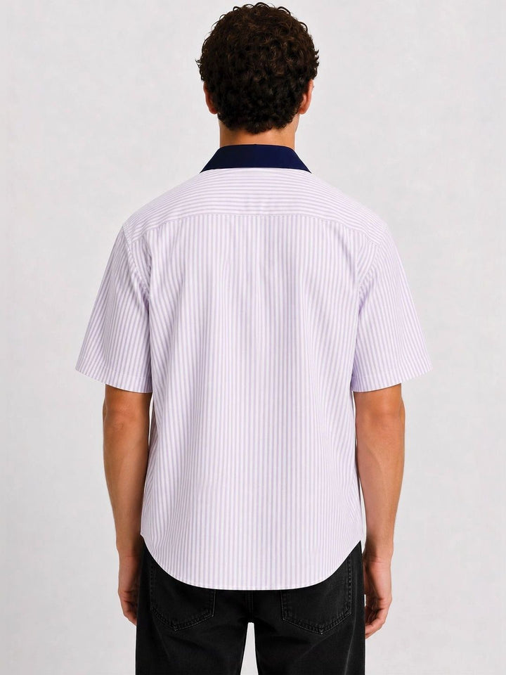 Baju Kasual Berjalur Santai ADRO Lelaki