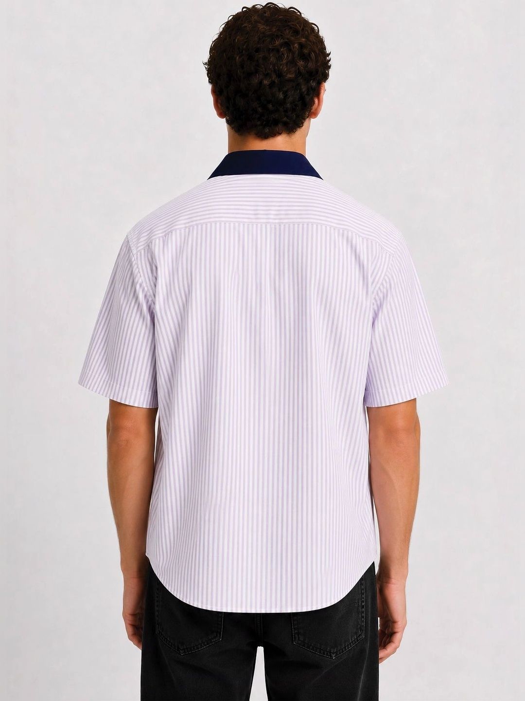 Baju Kasual Berjalur Santai ADRO Lelaki