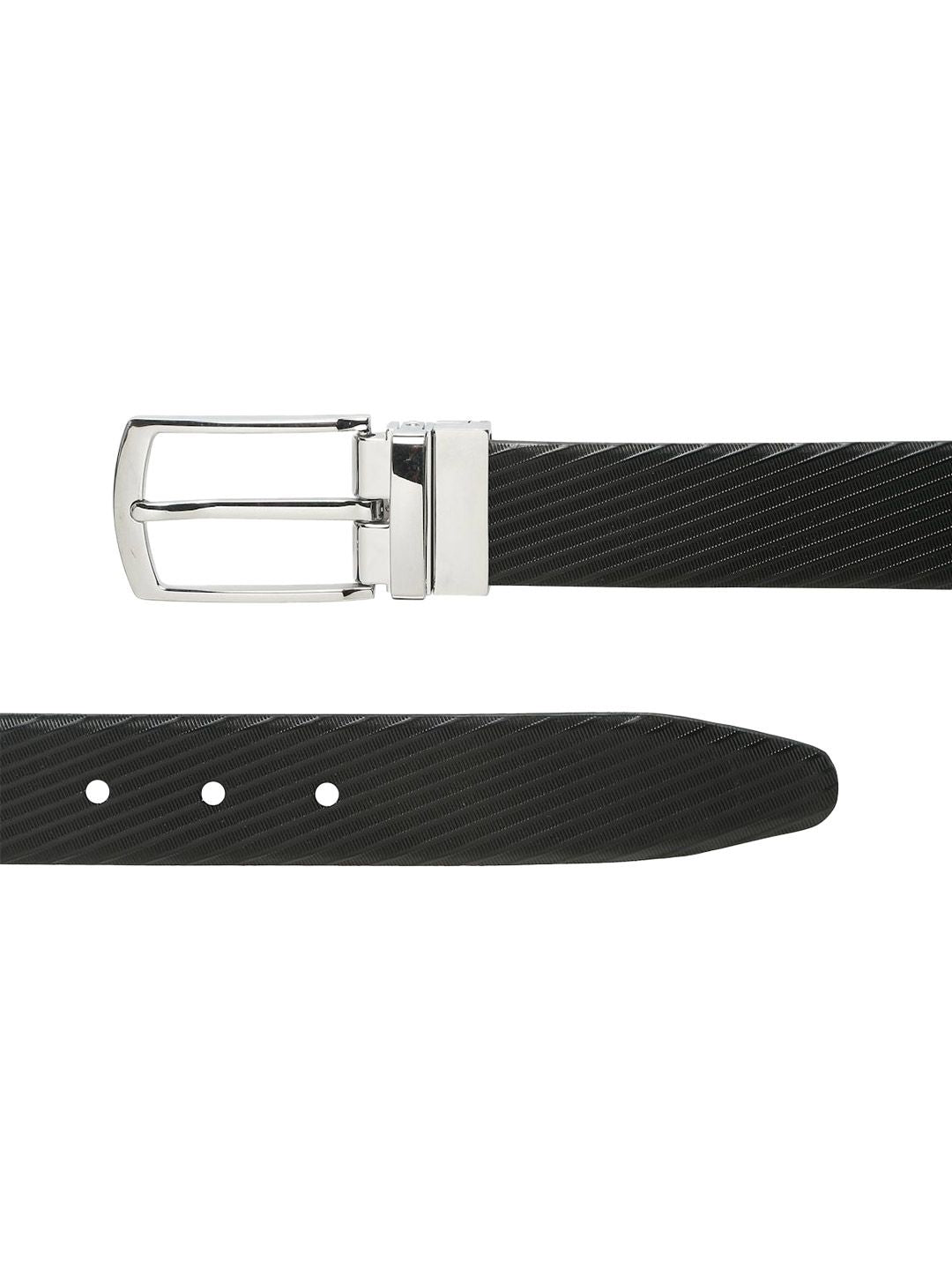 Teakwood Leathers Men Textured Leather Reversible Formal Belt