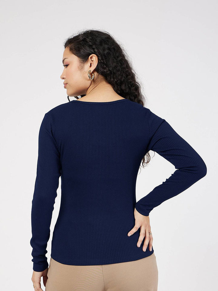 SASSAFRAS Women Square Neck Regular Top