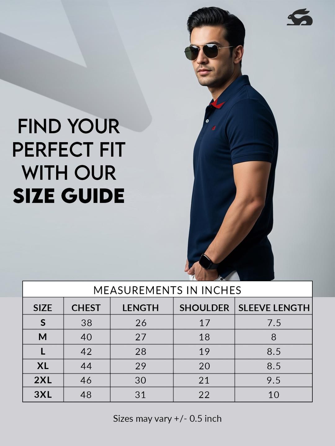 ADRO Men Navy Blue Cotton Tshirts