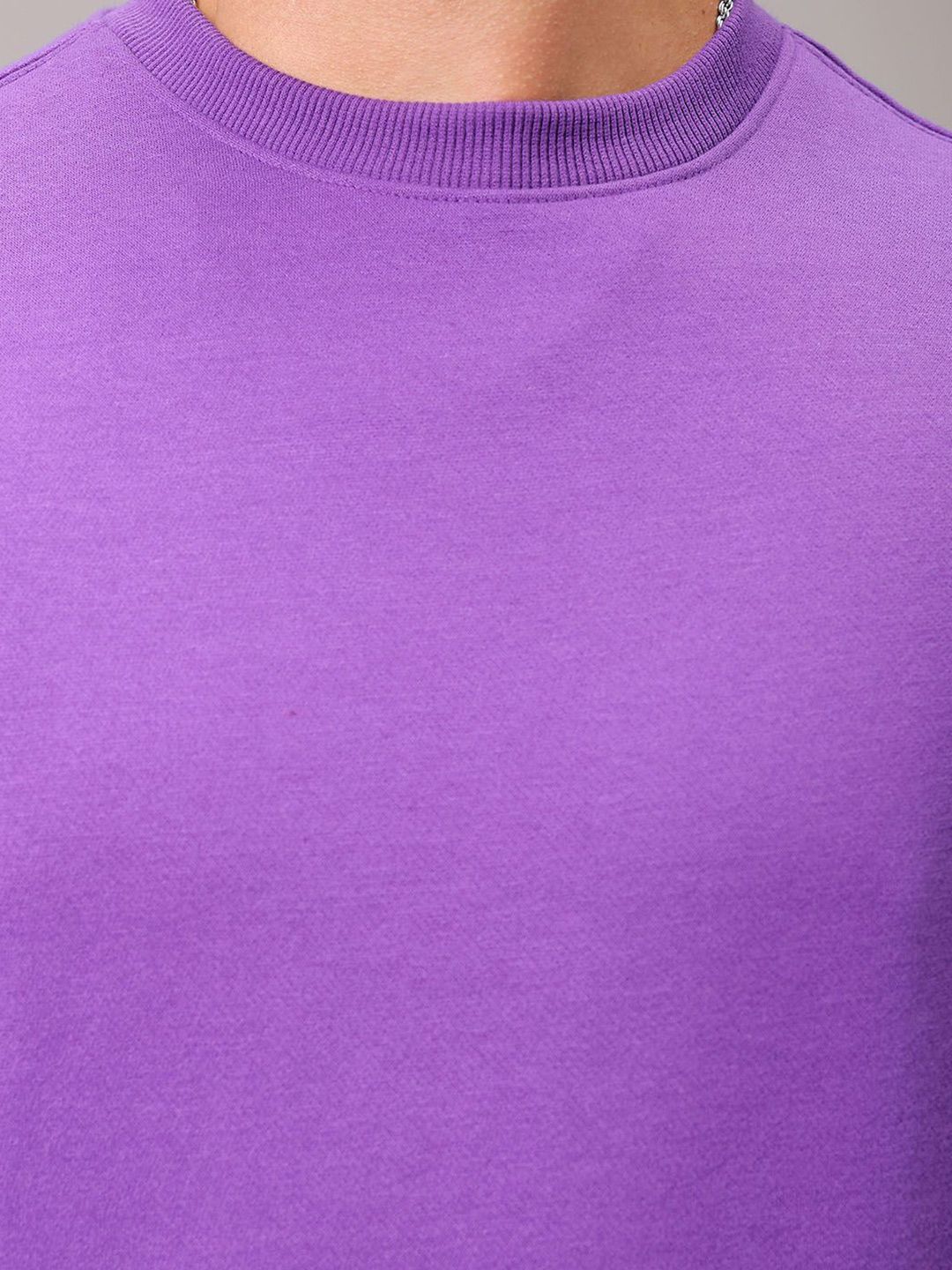 The Indian Garage Co Men Purple Round Neck Long Sleeves Pullover Sweatshirt