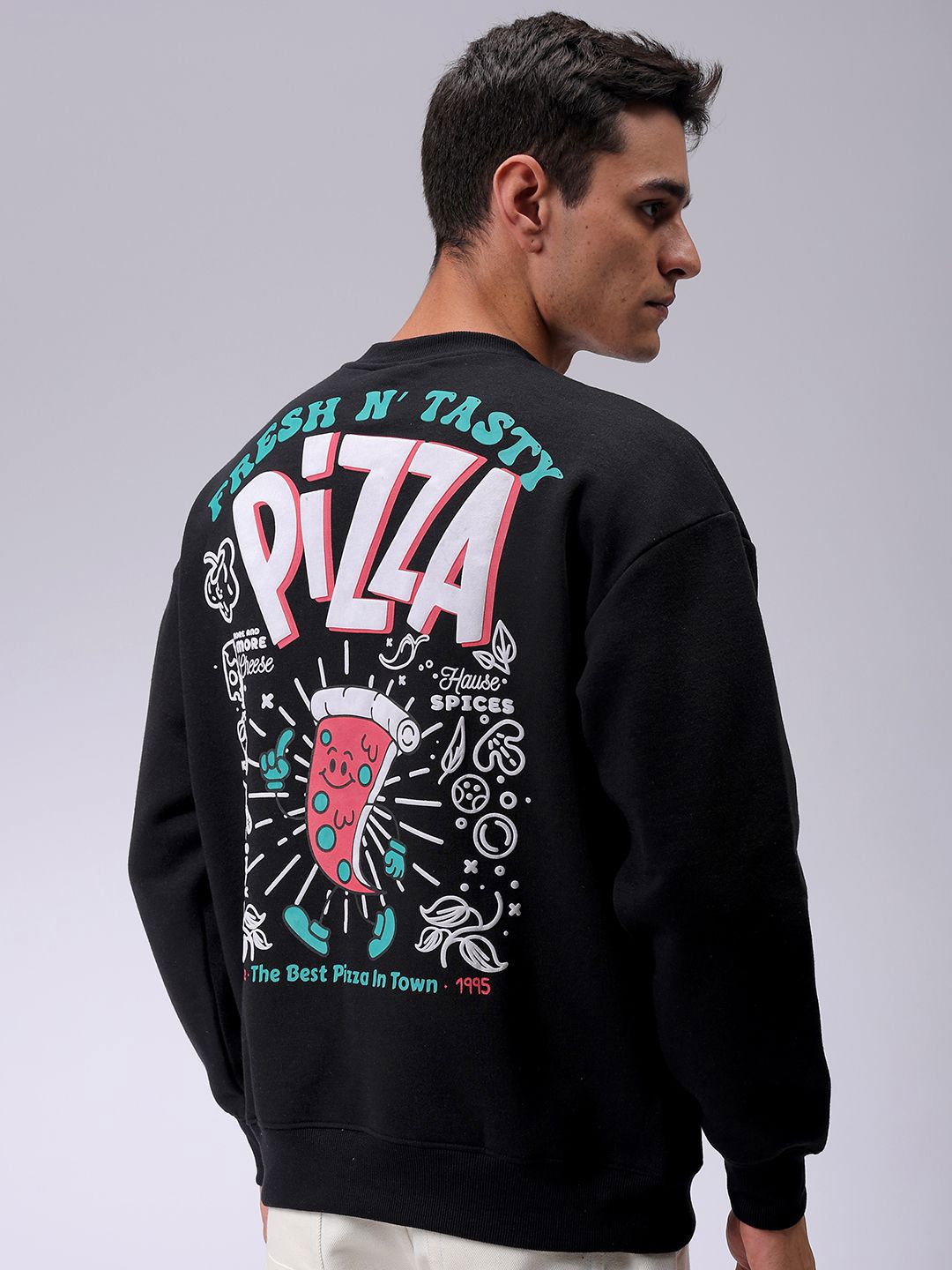 The Indian Garage Co Men Typography Printed Winter Sweatshirt