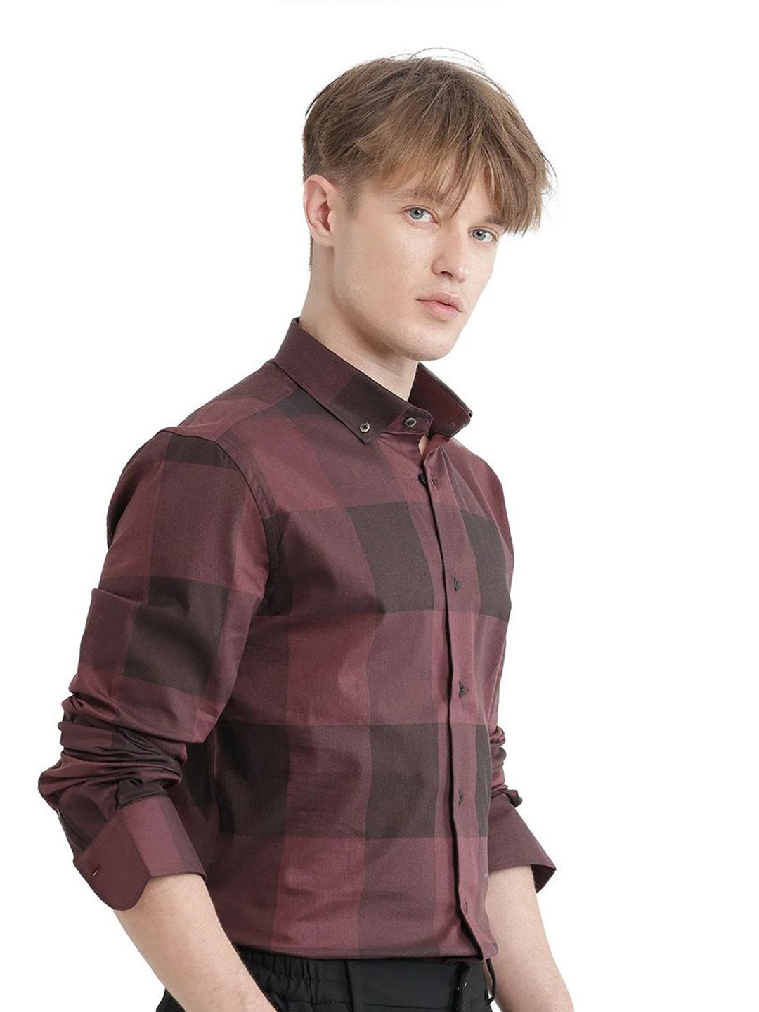 RARE RABBIT Men Comfort Opaque Checked Casual Shirt