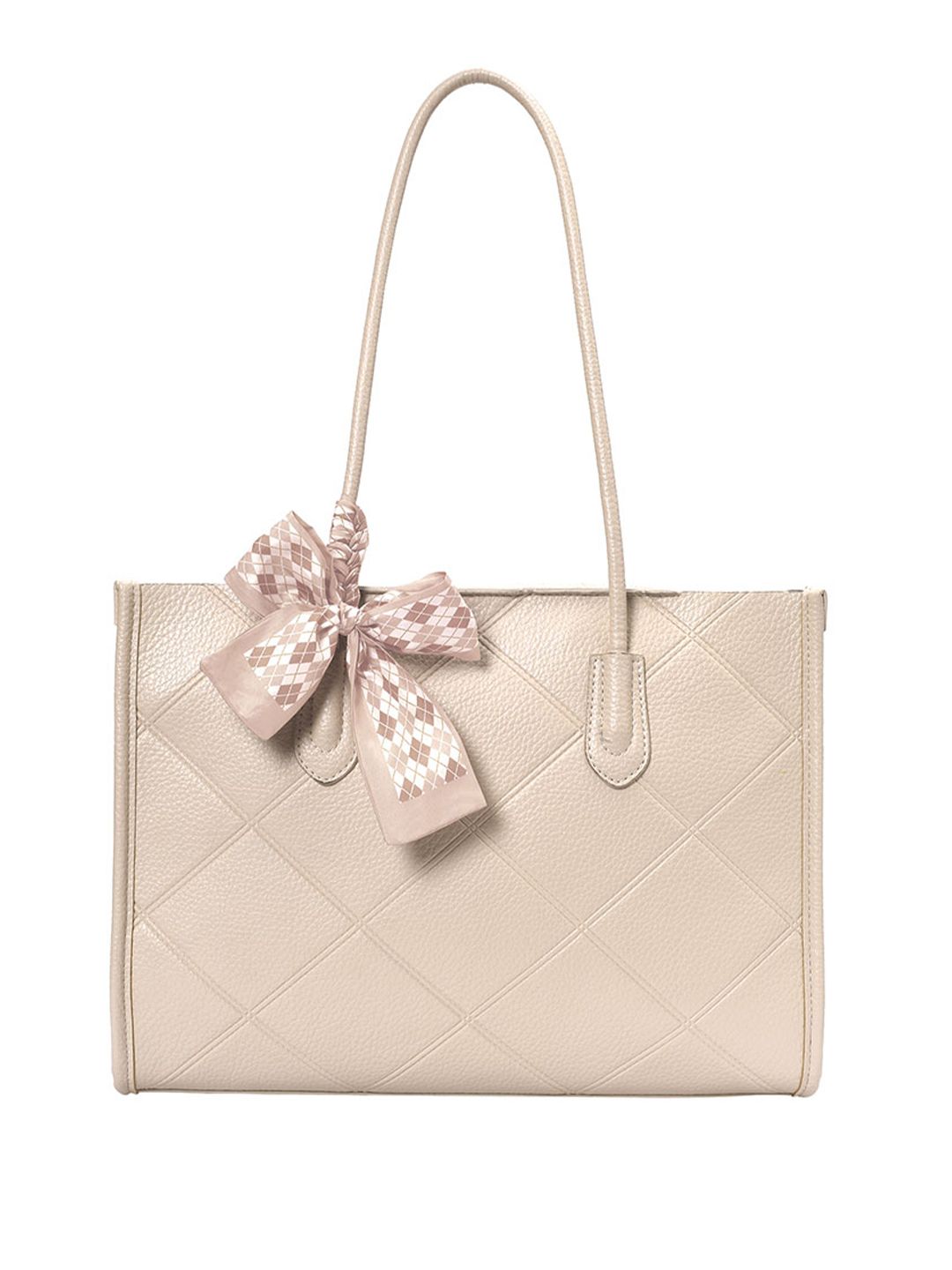 Lino Perros Textured Structured Shoulder Bag With Pouch