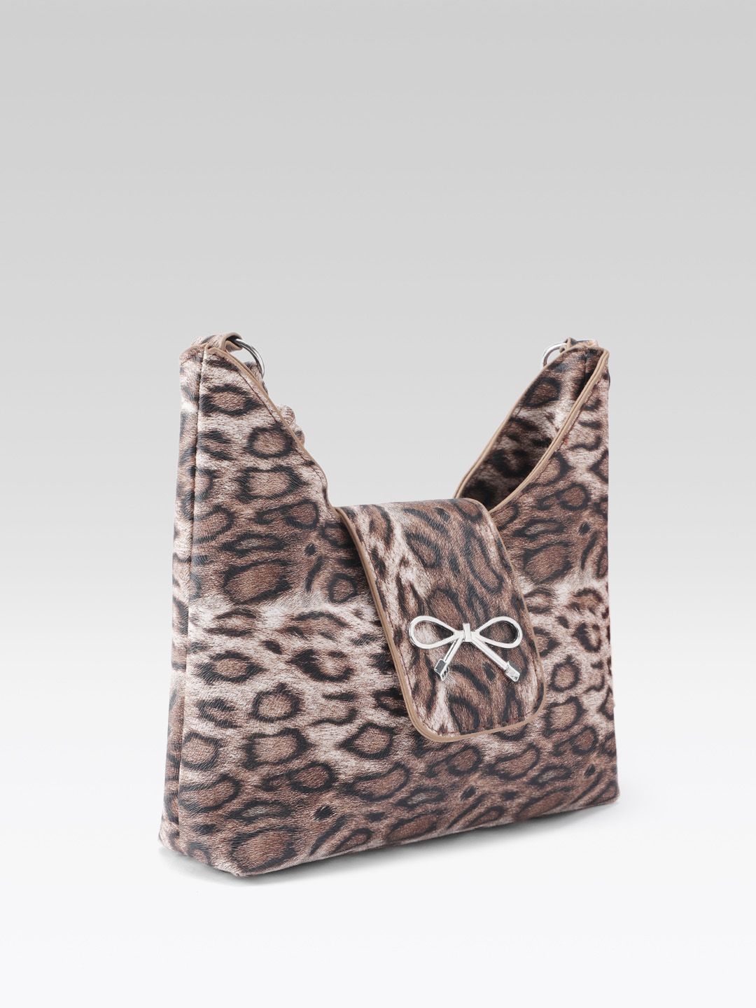 DressBerry Animal Print Sling Bag with Bow Detail