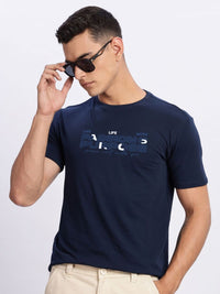 ADRO Typography Printed Round Neck Cotton T-shirt