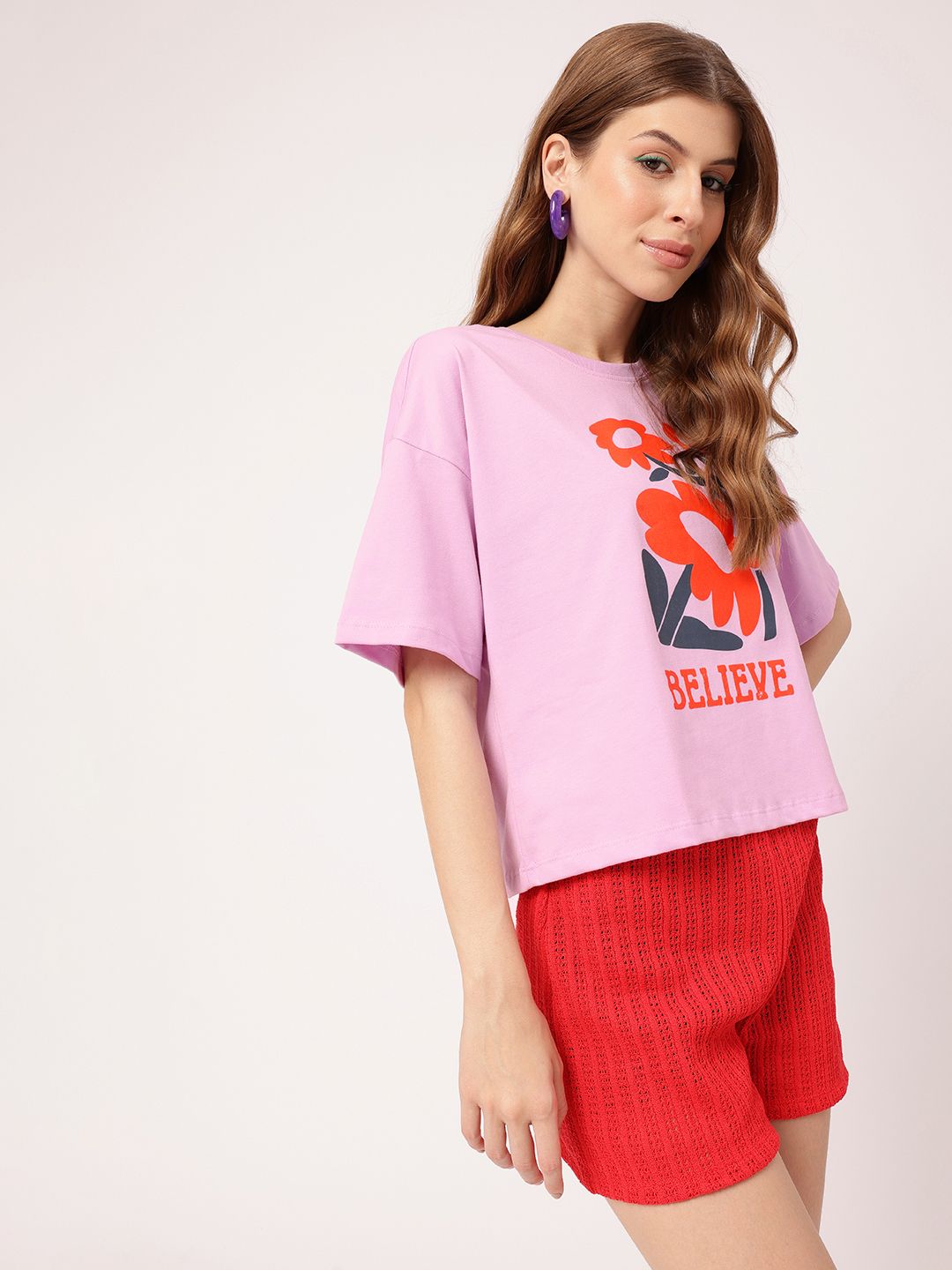 Pretty In Feminine Magic Printed Boxy T-shirt