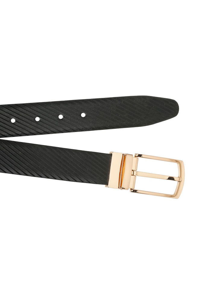 Teakwood Leathers Men Textured Leather Reversible Formal Belt