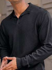 Powerlook Men Solid Polo Collar Cotton T-shirt
