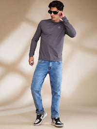 Being Human Men Solid Round Neck Cotton Slim Fit T-shirt