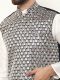 SOJANYA LUXE Men Embroidered Mandarin Collar Nehru Jackets
