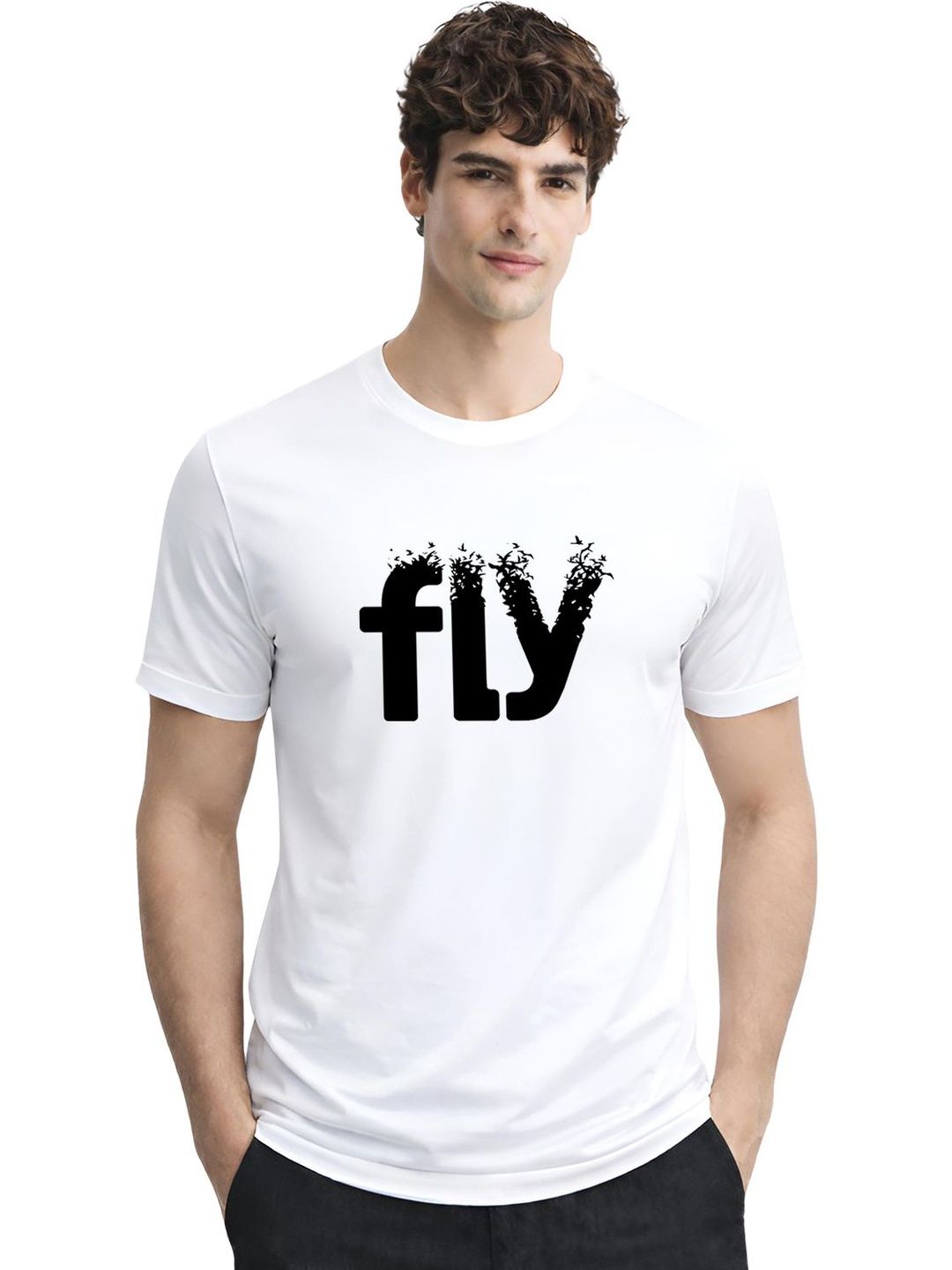 ADRO Men Typography Printed T-shirt