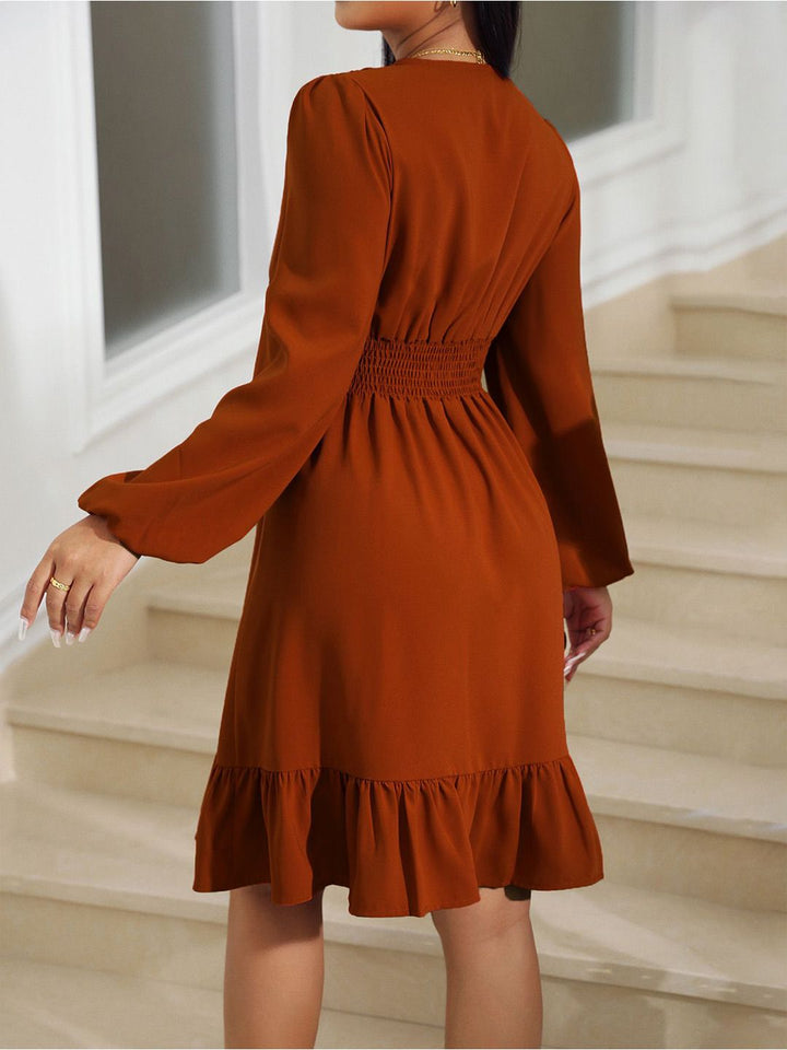 DressBerry V-Neck Fit and Flare Dress