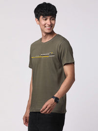 ADRO Men Graphic Printed Round Neck Cotton T-shirt