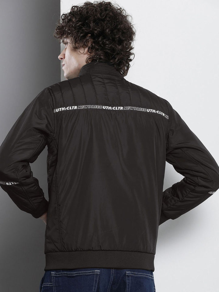 The Indian Garage Co Men Zip-Front Bomber Jacket with Zip Pockets
