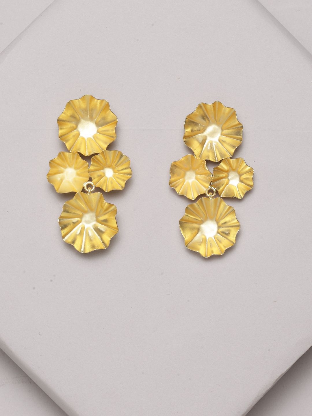 Anouk Gold-Plated Contemporary Drop Earrings