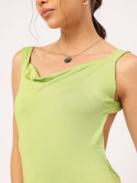 DressBerry Glossed Up Backless Maxi Sheath Dress